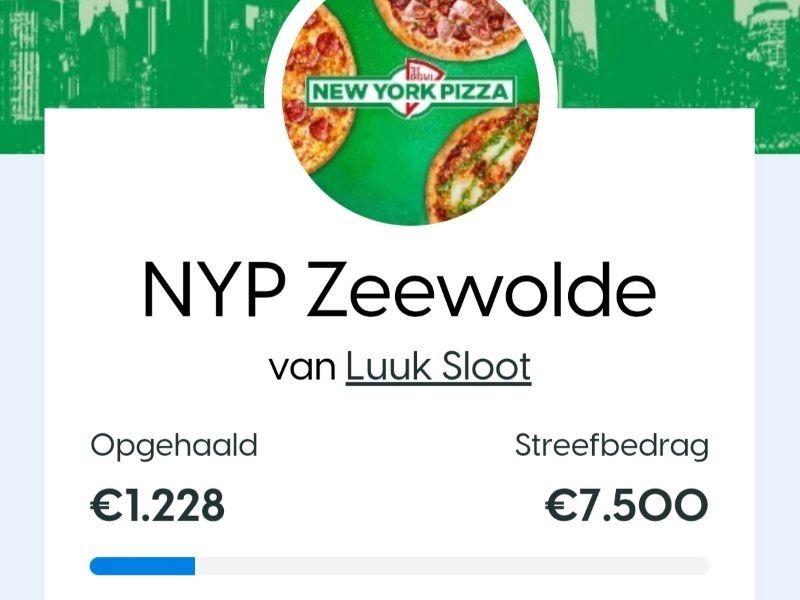NYP Zeewolde haalt ruim duizend euro op voor KWF
