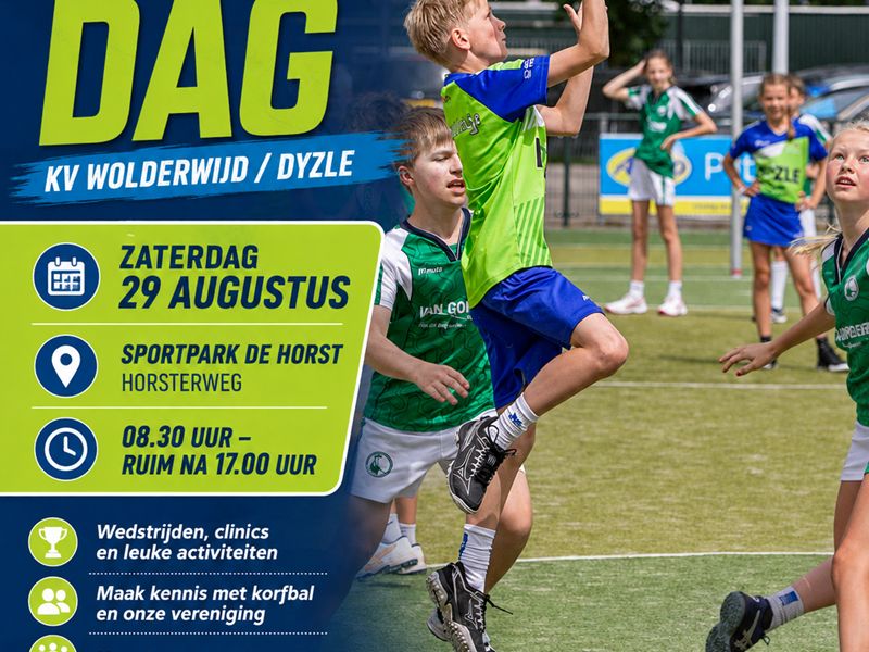 Kennismaken met KV Wolderwijd en de korfbalsport op 29 augustus