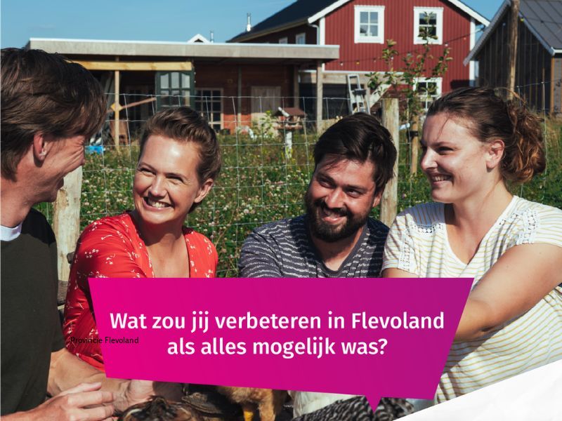 Provincie Flevoland zoekt vernieuwende ideeën voor leefomgeving
