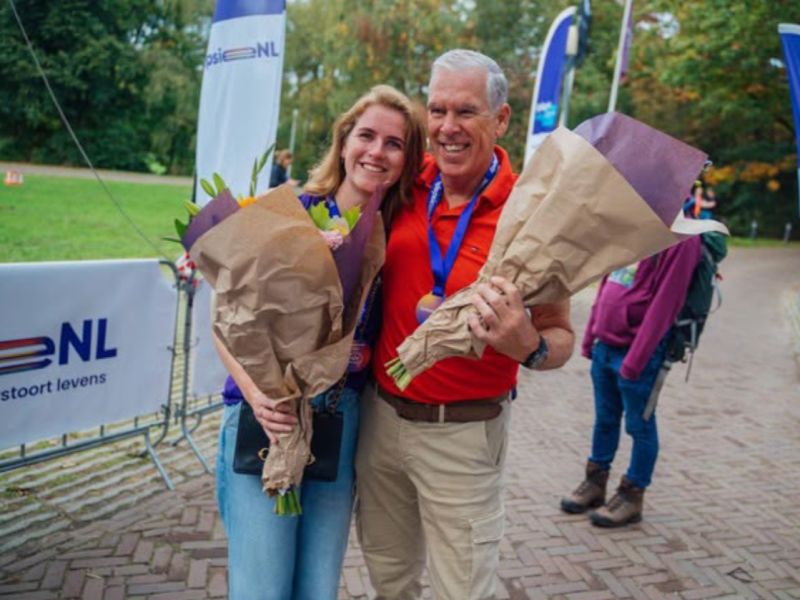 Esmee en Ronald tijdens de Epelepsiloop van afgelopen jaar