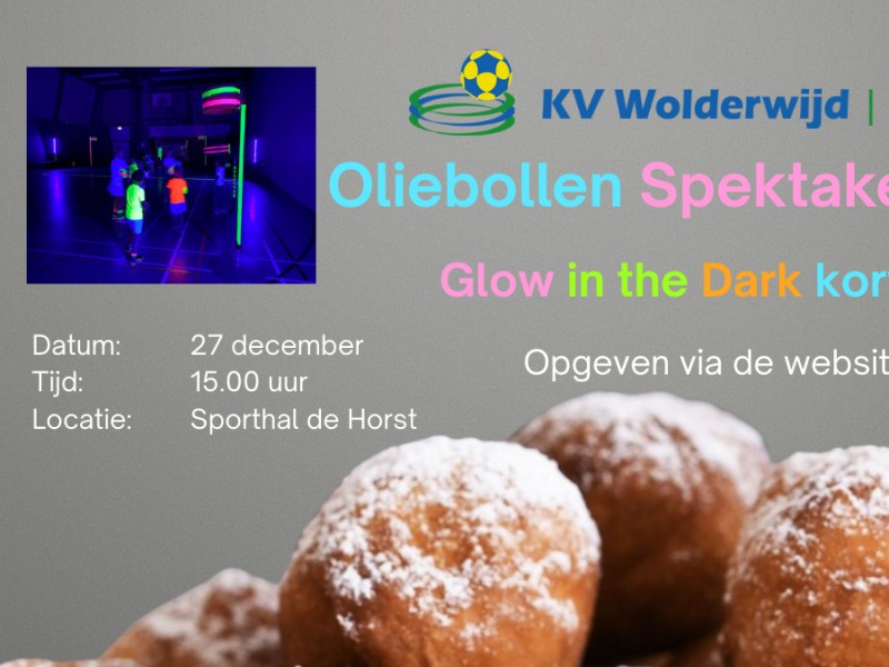 KV Wolderwijd/DYZLE organiseert Glow in the Dark Oliebollen Spektakel