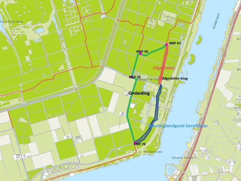 Fietspad in Horsterwold afgesloten