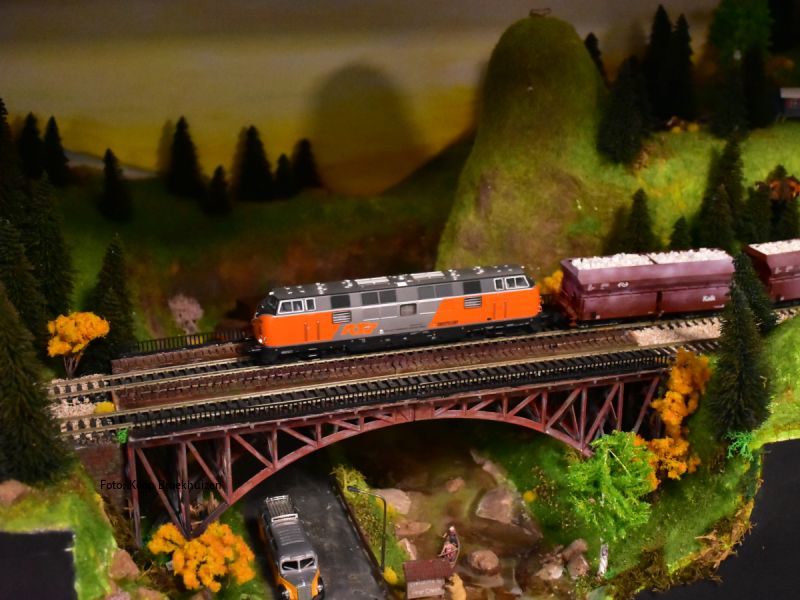 Treinen denderen door centrum Zeewolde