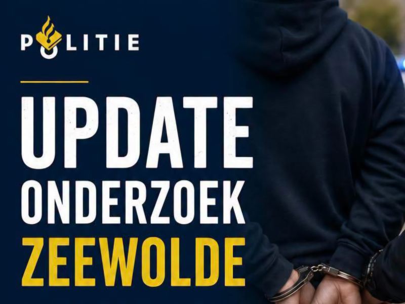Politie update onderzoek zeewolde met iemand van de rugmet handboeien