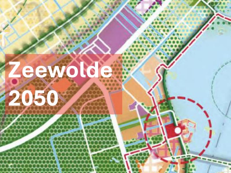 plattegrond van Zeewolde met daarop de visie tot 2025 voor Zeewolde volgens Leefbaar Zeewolde