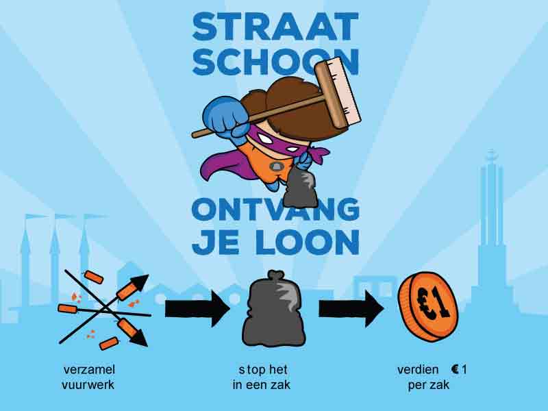 Straat schoon, ontvang je loon