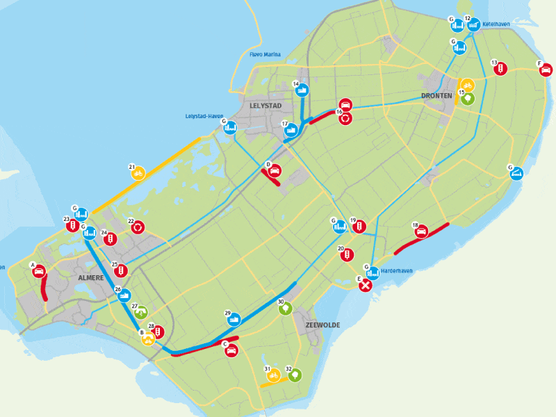 Wegwerkzaamheden Flevoland