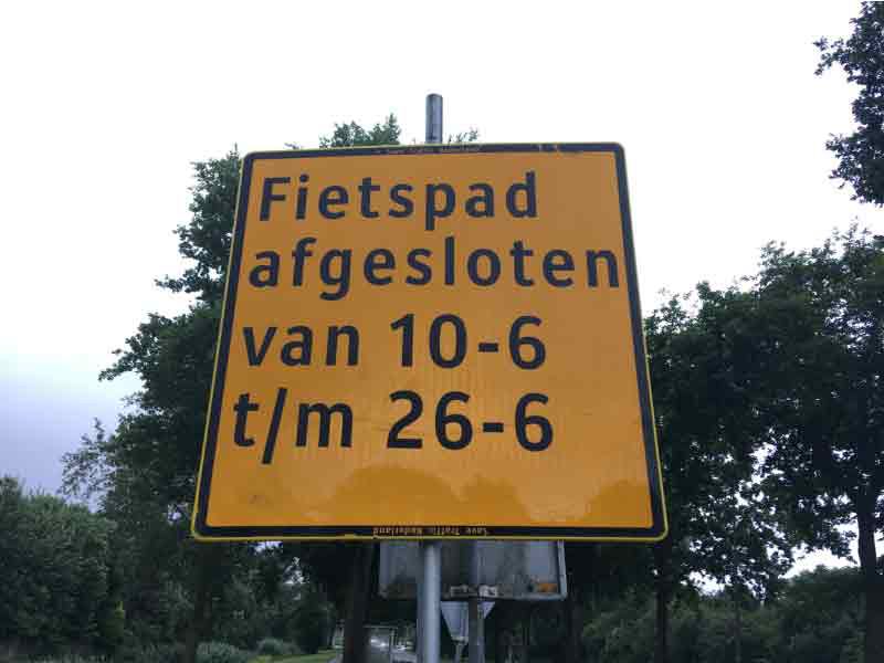 Wegwerkzaamheden Sportlaan