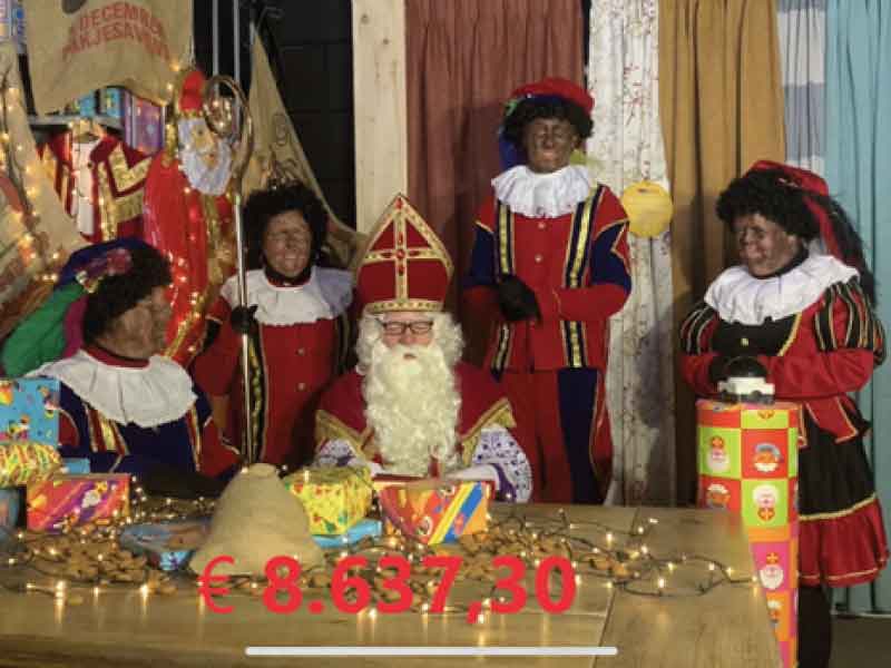 € 8637,30  voor Pieten on Tour