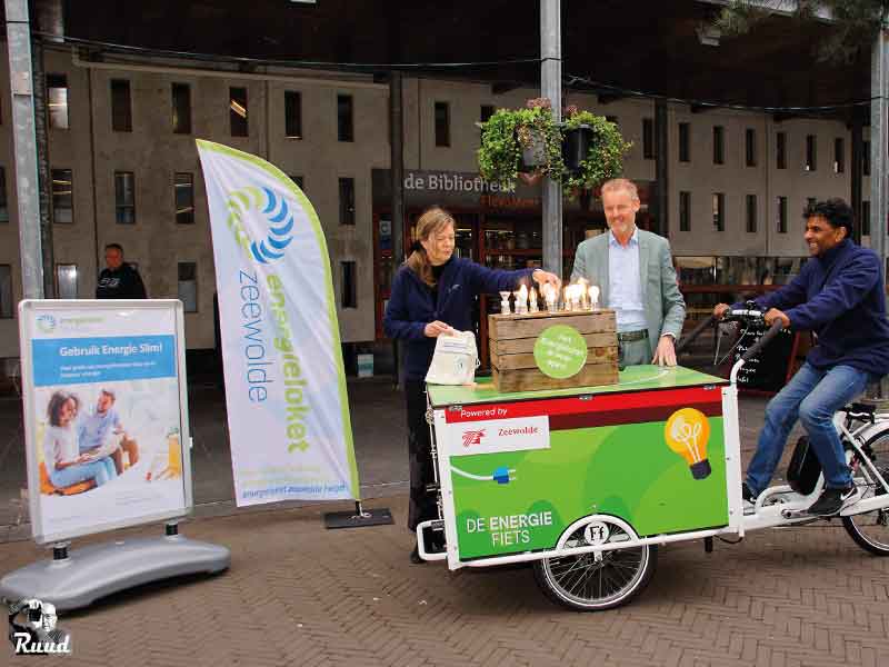 Met de energiefiets de wijken in