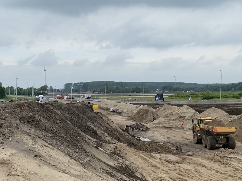 Werkzaamheden nieuwe kruising bij Harderhaven in oktober klaar