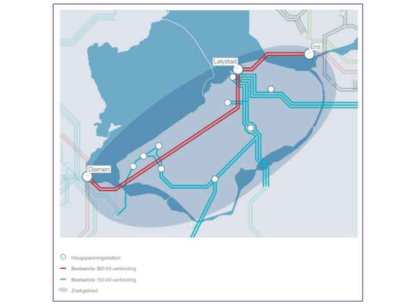 Zeewolde in zoekgebied voor nieuwe hoogspanningsverbinding 