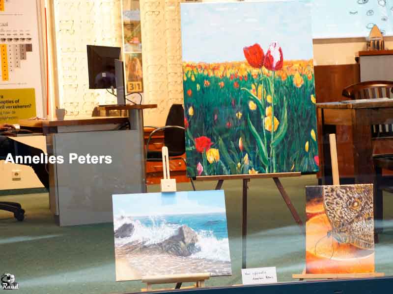 Tulpenkunst in de etalage!