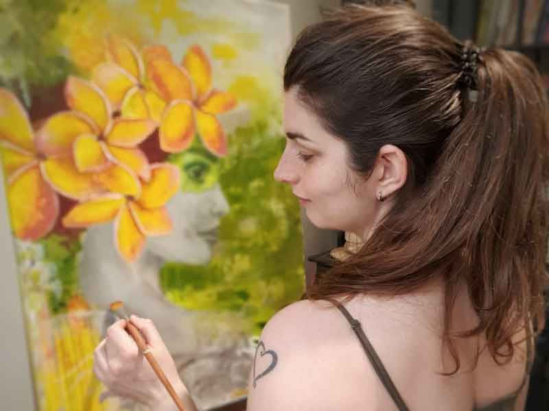 Expositie Linda Zeisseink in de raadzaal van het gemeentehuis in Zeewolde