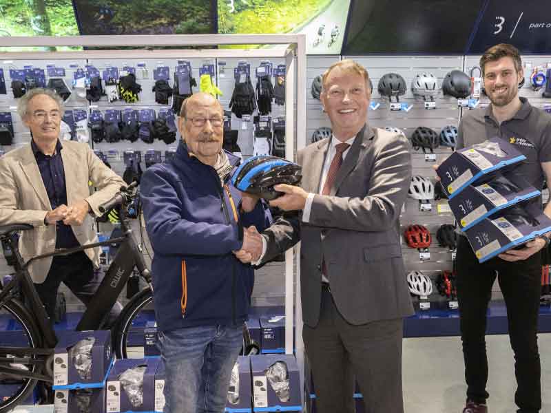 Fietshelm met korting voor mensen van 55 jaar en ouder