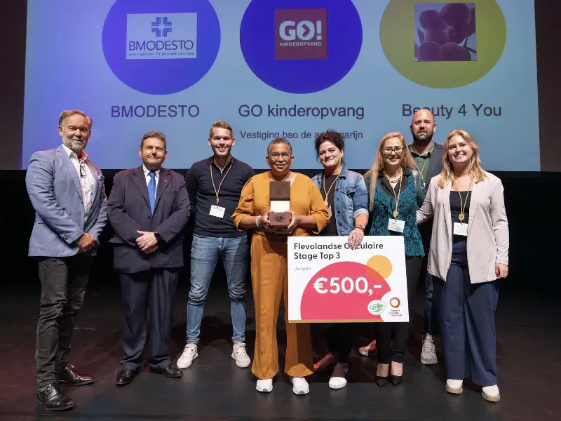 Kinderopvang GO uitgeroepen tot winnaar Flevolands Circulaire Stagebedrijf 2023