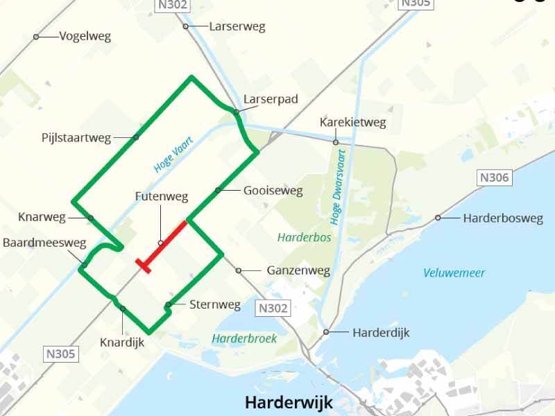 Het omleidingskaartje van de Futenweg