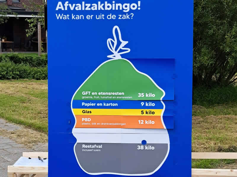 bord met afval scheiden bingo 