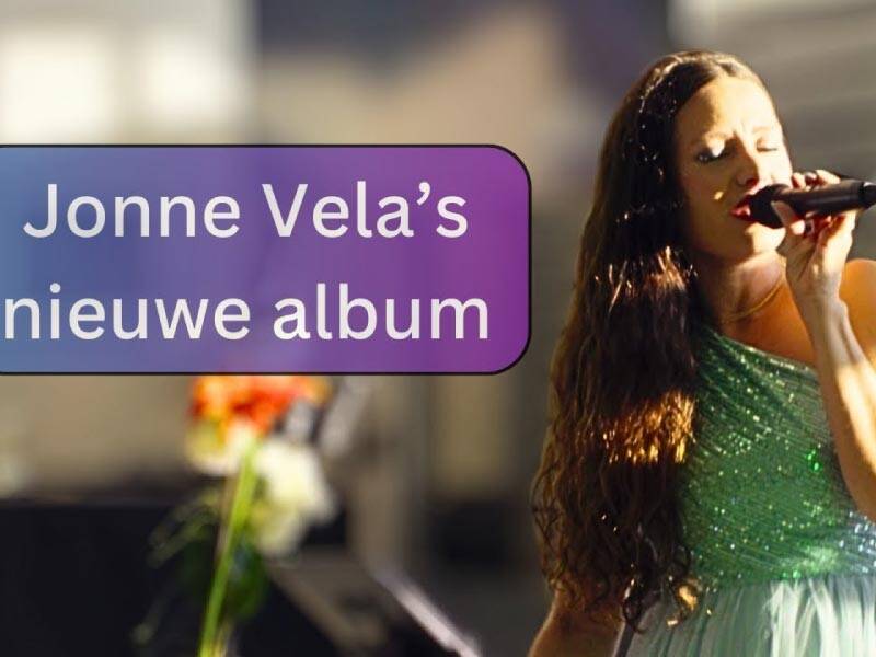 Jonne Vela zingend met daarbij Jonne Vela's Nieuwe album