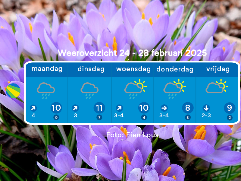 Het weerbericht voor de laatste week van de meteorologische winter