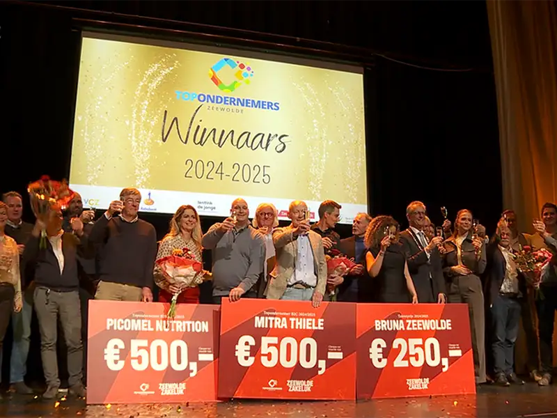 de winnaars van de top ondernemers in Zeewolde