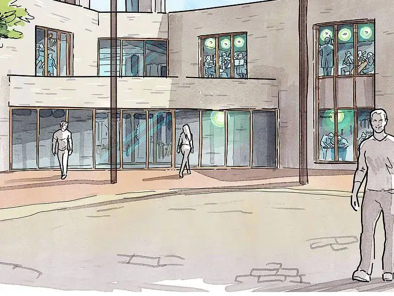 impressie van maatschappelijk centrum 