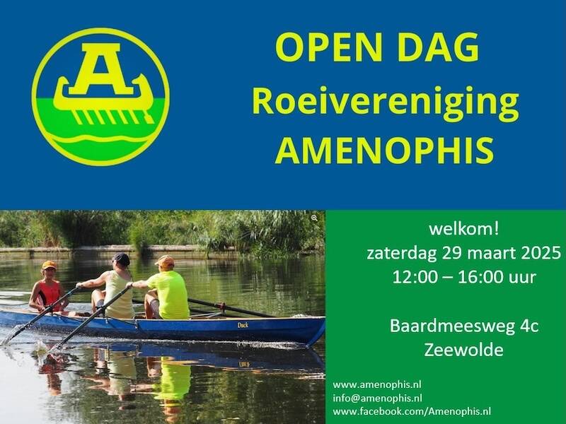 Open dag roeivereniging Amenophis Zeewolde