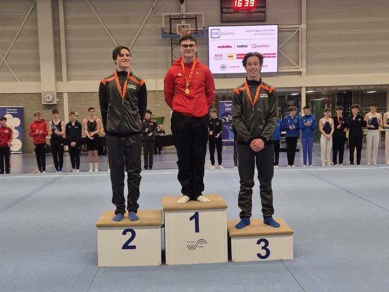 Podiumplaatsen met Hank Hendriks op derde plaats