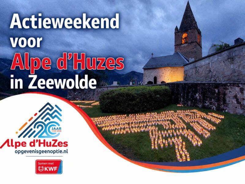 Logo AlpeDhuzes, Actieweekend met foto in de bocht van de kaarsen
